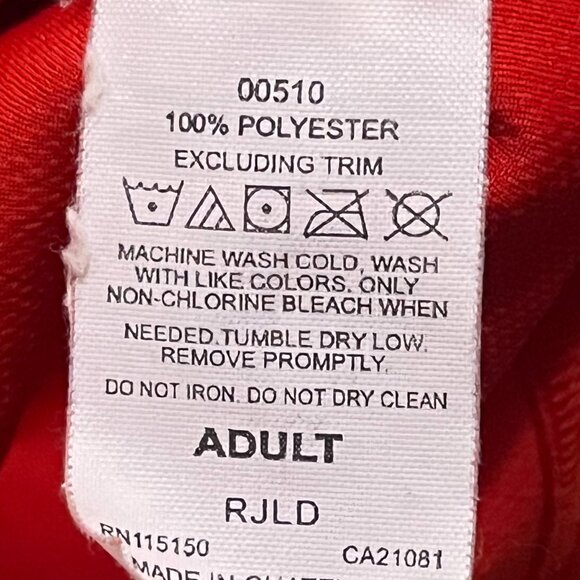 Vintage Rawlings Baseball Shirt Size Adult RJLD Red Short Sleeves #3 Polyester - Picture 5 of 5